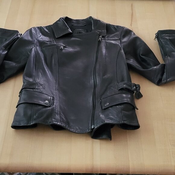 Banana Republic - Leather Moto Jacket - Espresso Brown - S - Picture 3 of 8